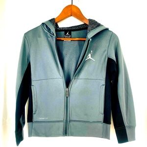 Kids Michael Jordan hoodie…gray & black Dri-fit …sz 8-10 years